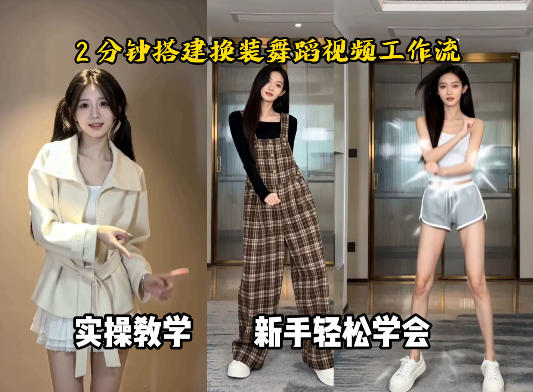 0成本用Coze工作流打造跳舞卡点换装视频，3步实现从零到一高效引流！