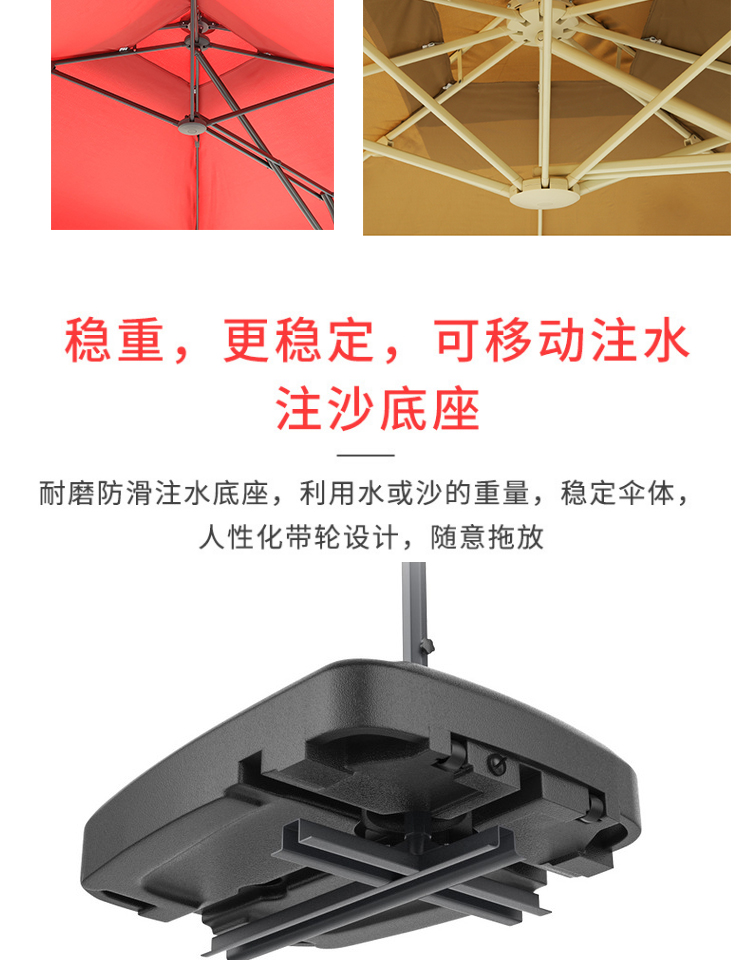 户外遮阳伞庭院伞扳手伞(图12)