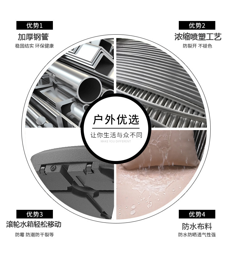 户外遮阳伞庭院伞扳手伞(图3)