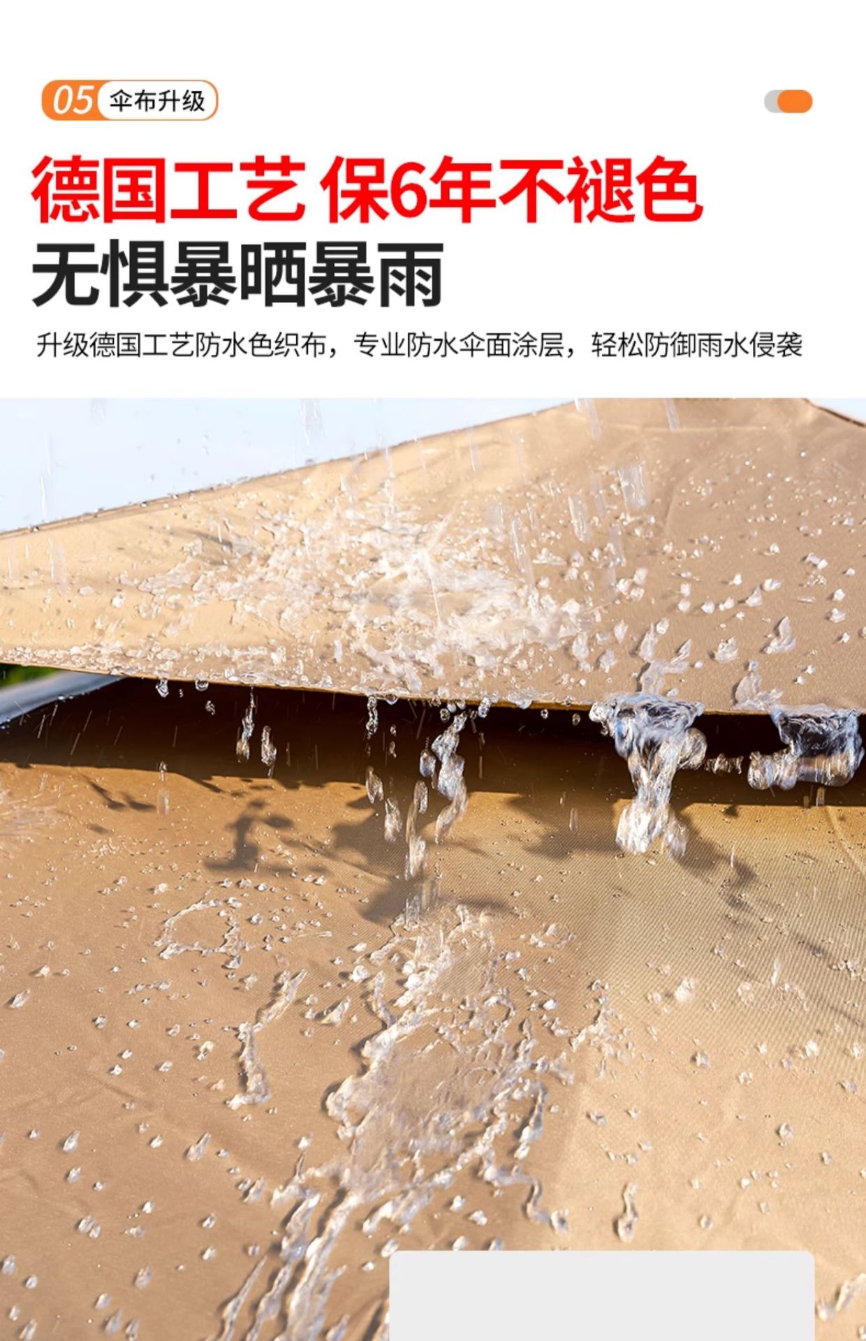 户外遮阳伞庭院带灯伞太阳能LED灯条室外别墅露台花园自动遥控开伞(图19)