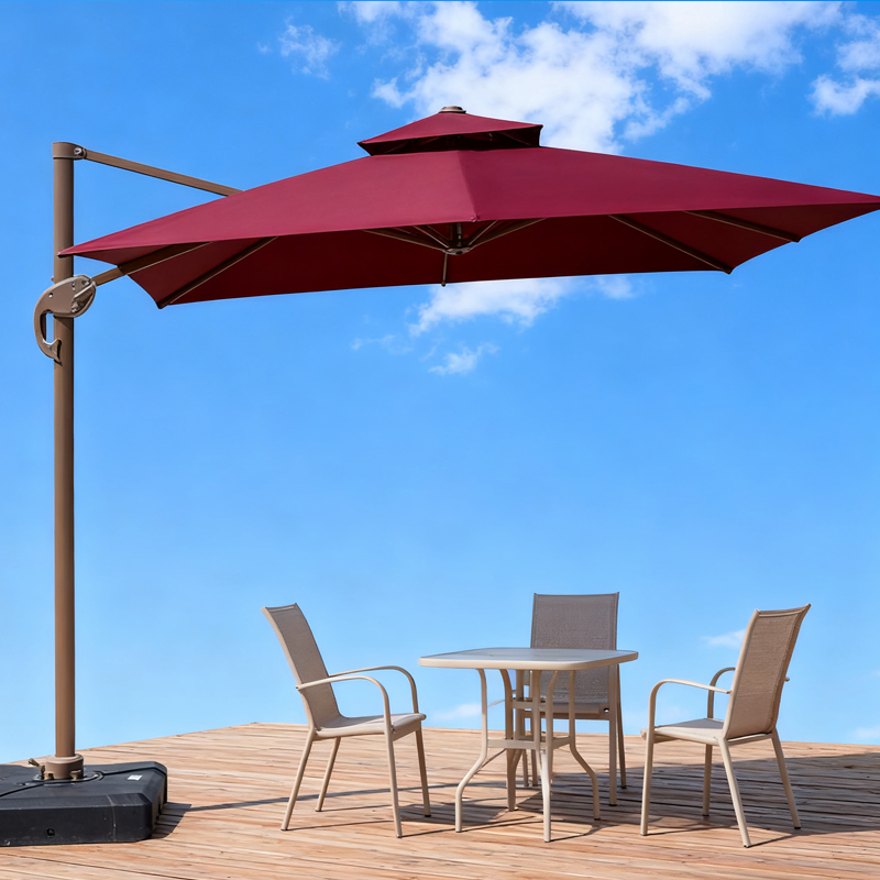 户外庭院阳台遮阳伞室外保安岗亭太阳伞3米香蕉伞别墅花园露天伞