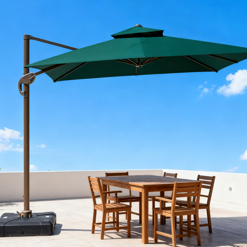 户外庭院阳台遮阳伞室外保安岗亭太阳伞3米香蕉伞别墅花园露天伞