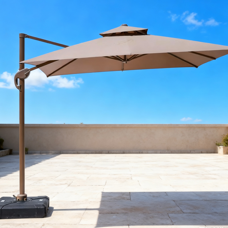 户外庭院阳台遮阳伞室外保安岗亭太阳伞3米香蕉伞别墅花园露天伞