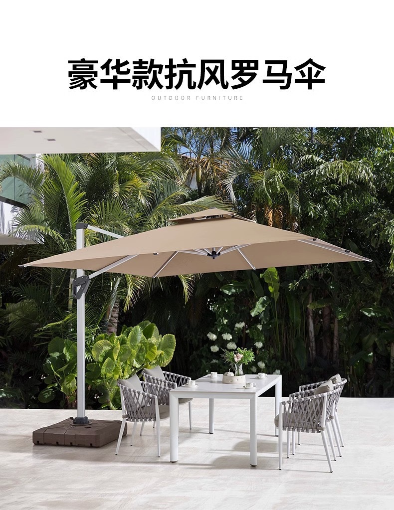 户外遮阳伞庭院伞别墅露天花园大太阳伞棚商用摆摊室外罗马伞(图12)