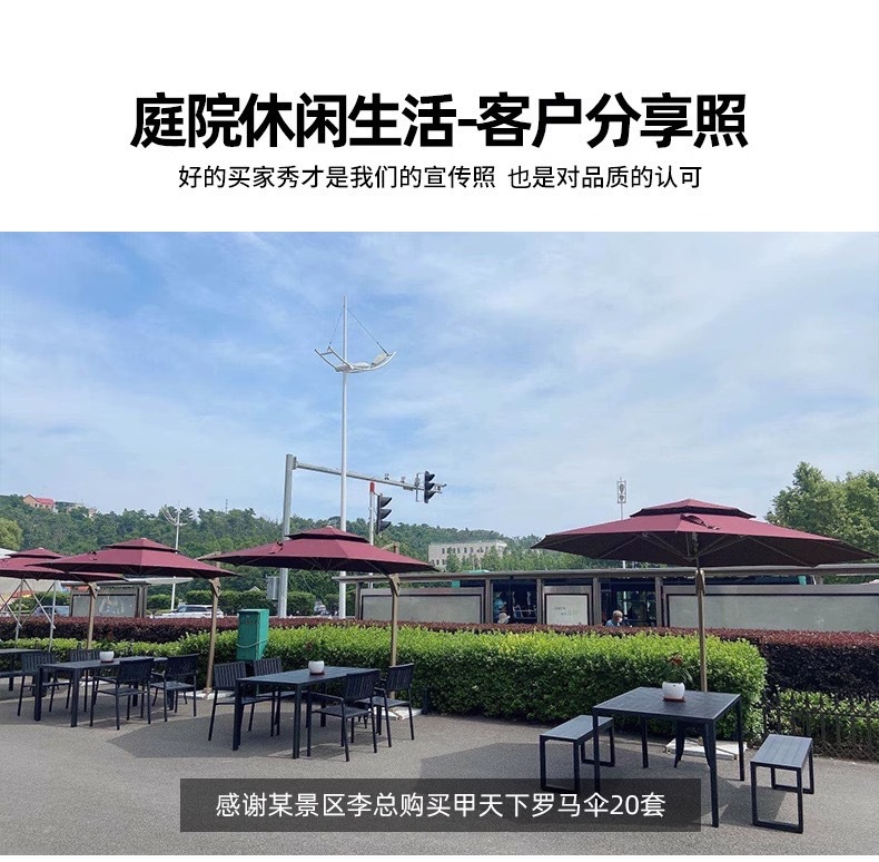 户外遮阳伞庭院伞别墅露天花园大太阳伞棚商用摆摊室外罗马伞(图11)