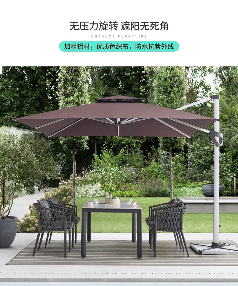 户外遮阳伞庭院伞别墅露天花园大太阳伞棚商用摆摊室外罗马伞(图9)