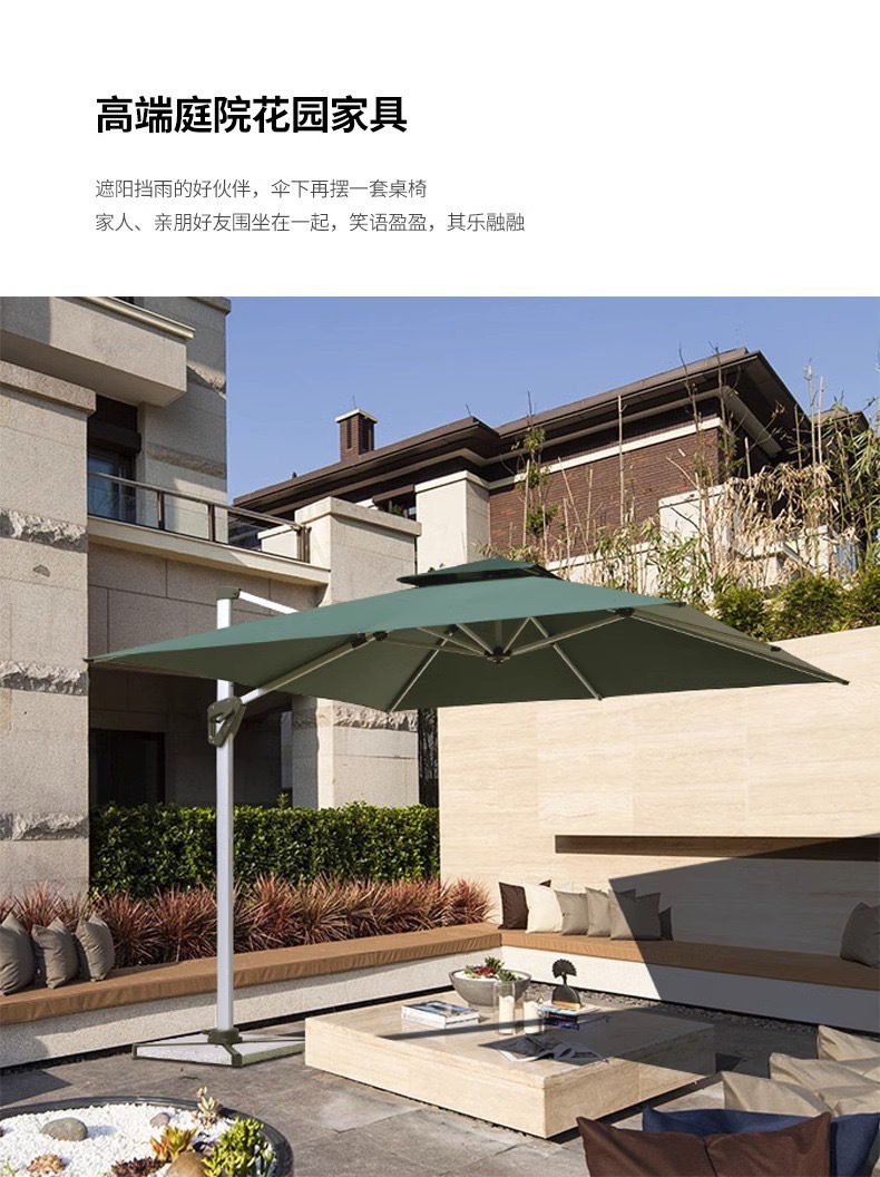 户外遮阳伞庭院伞别墅露天花园大太阳伞棚商用摆摊室外罗马伞(图6)