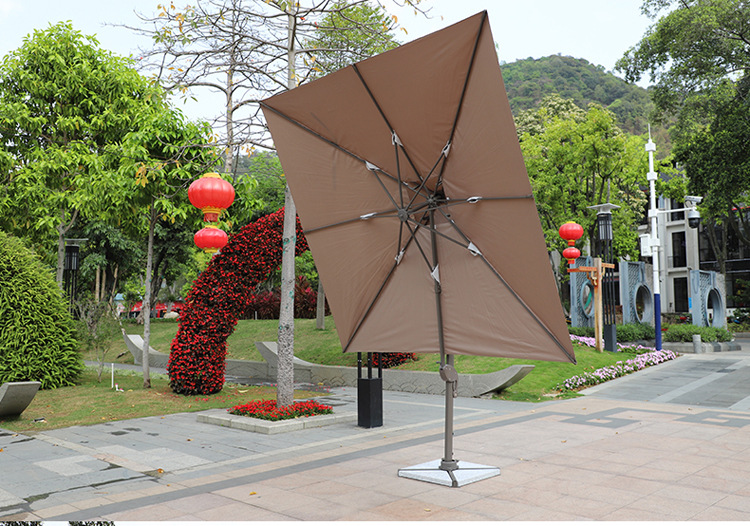 户外遮阳伞罗马伞室外伞庭院伞华花园露台商户外摆摊黛拉香槟色(图15)