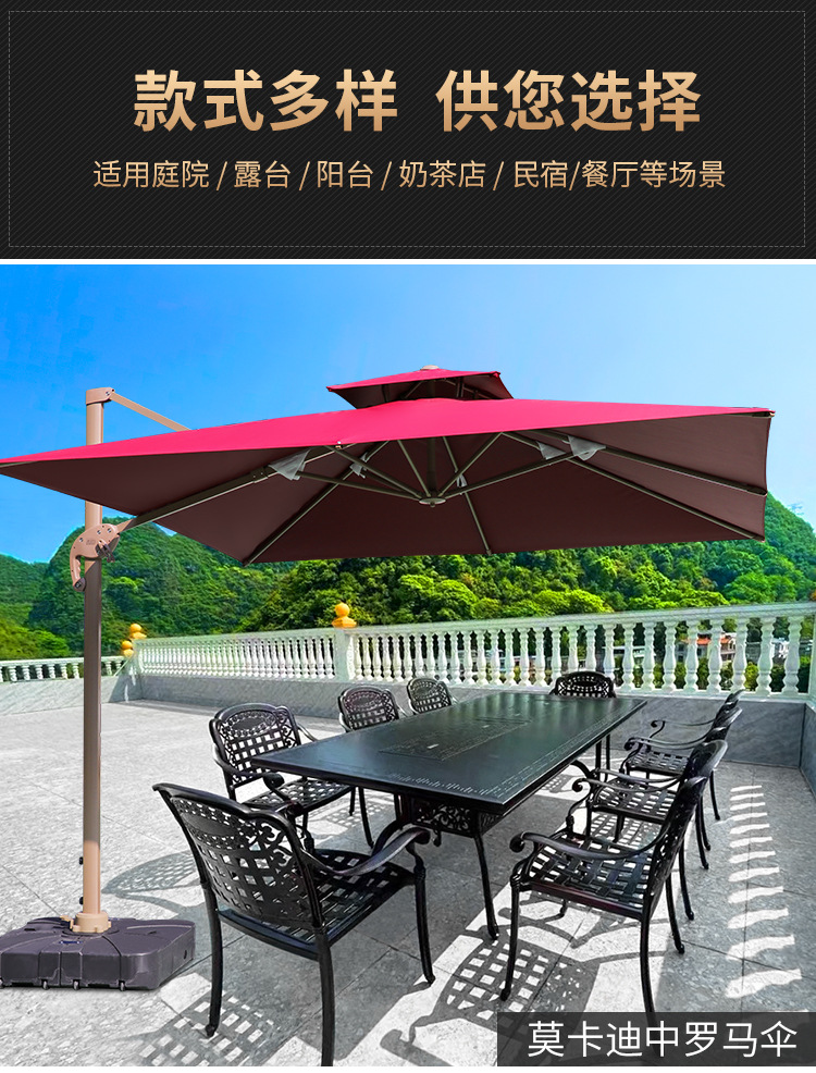 户外遮阳伞庭院伞别墅露天花园大太阳伞棚商用黛拉土豪金(图9)