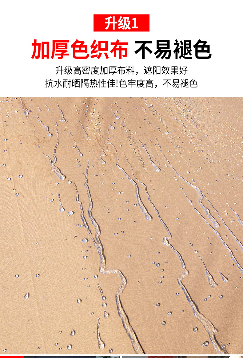 土耳其双杆琥珀金【100铝柱】【260色织布】露台伞沙滩伞大罗马伞方形(图15)