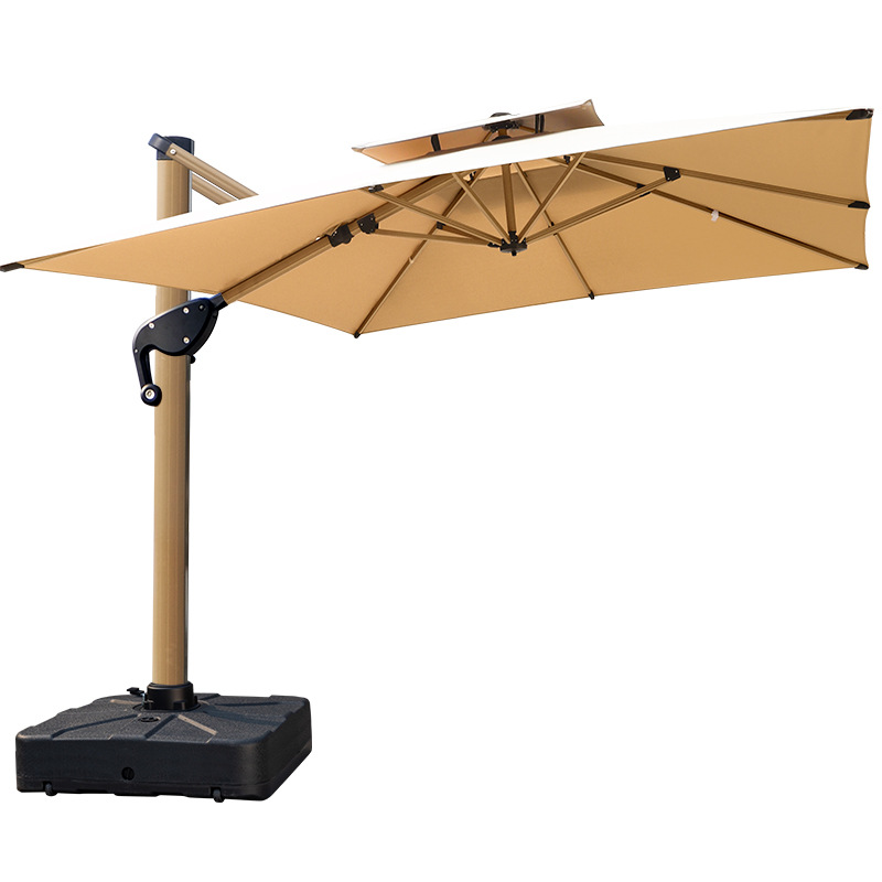 土耳其双杆琥珀金【100铝柱】【260色织布】露台伞沙滩伞大罗马伞方形(图10)