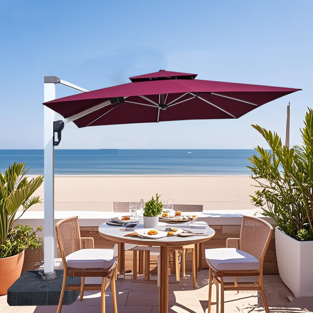 内推大罗马【100铝柱】【200色织布】摆摊大太阳伞棚别墅花园室外罗马伞