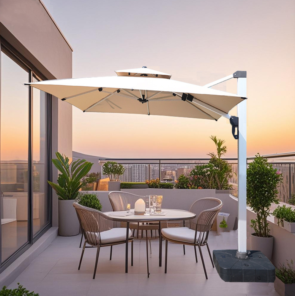 内推大罗马【100铝柱】【200色织布】摆摊大太阳伞棚别墅花园室外罗马伞