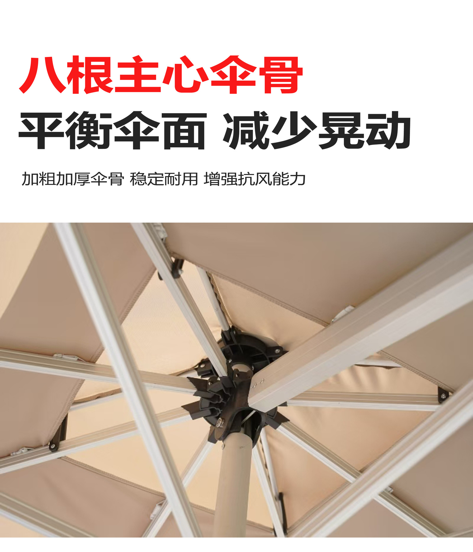 内推大罗马【100铝柱】【200色织布】摆摊大太阳伞棚别墅花园室外罗马伞(图9)