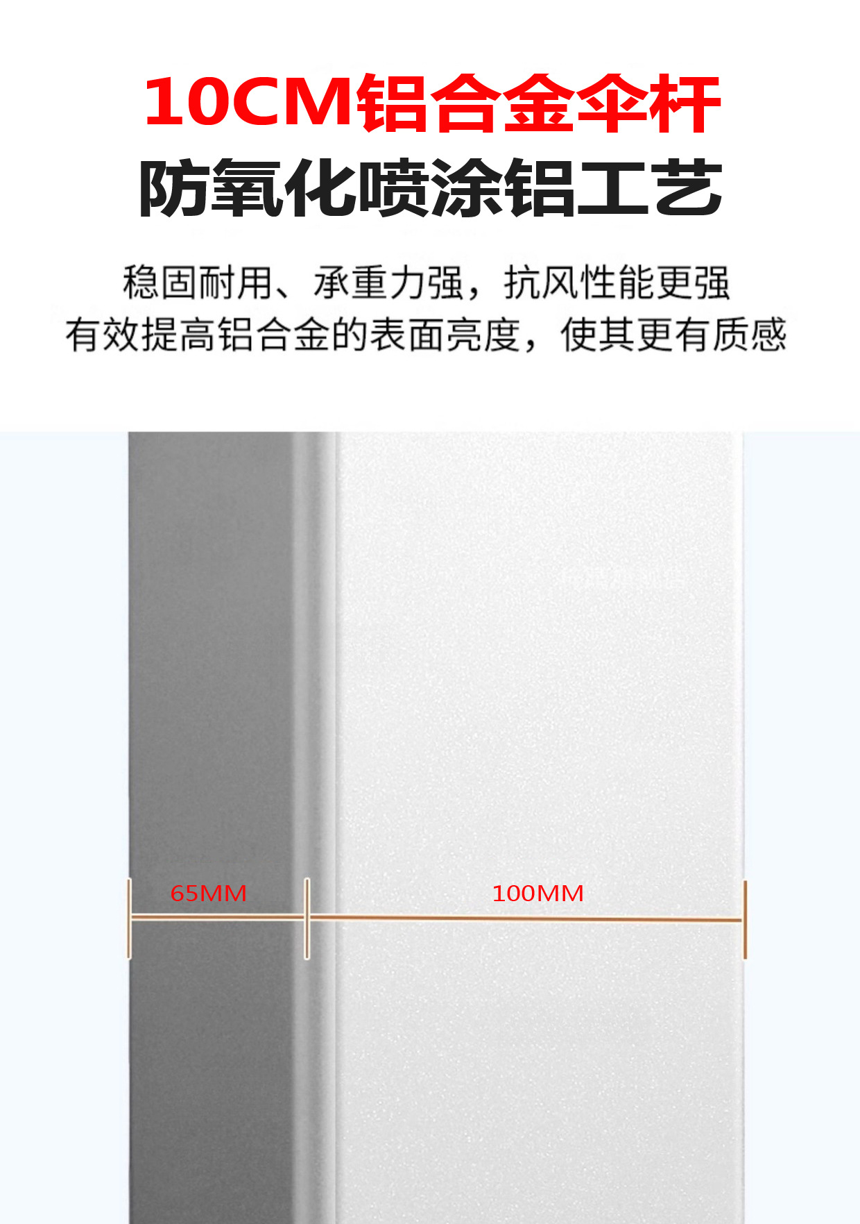 内推大罗马【100铝柱】【200色织布】摆摊大太阳伞棚别墅花园室外罗马伞(图10)