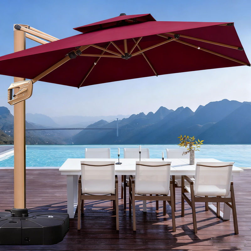 遮阳伞庭院伞别墅花园露台大太阳伞棚商铺摆摊室外罗马伞