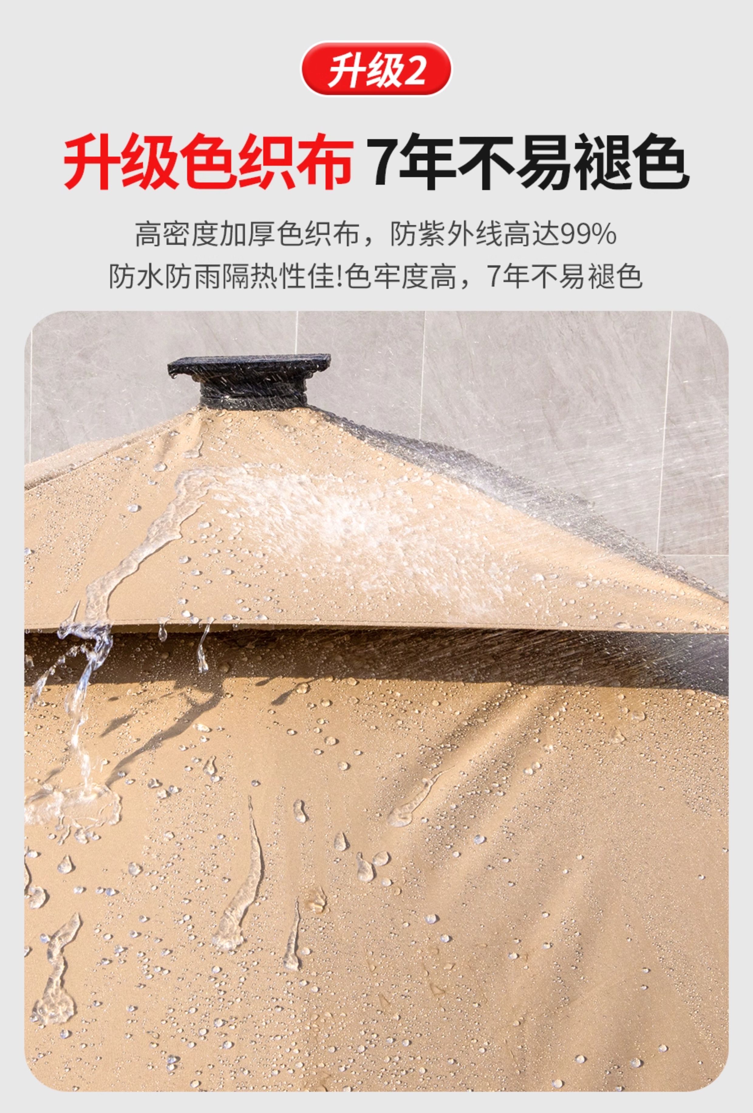 遮阳伞庭院伞别墅花园露台大太阳伞棚商铺摆摊室外罗马伞(图8)