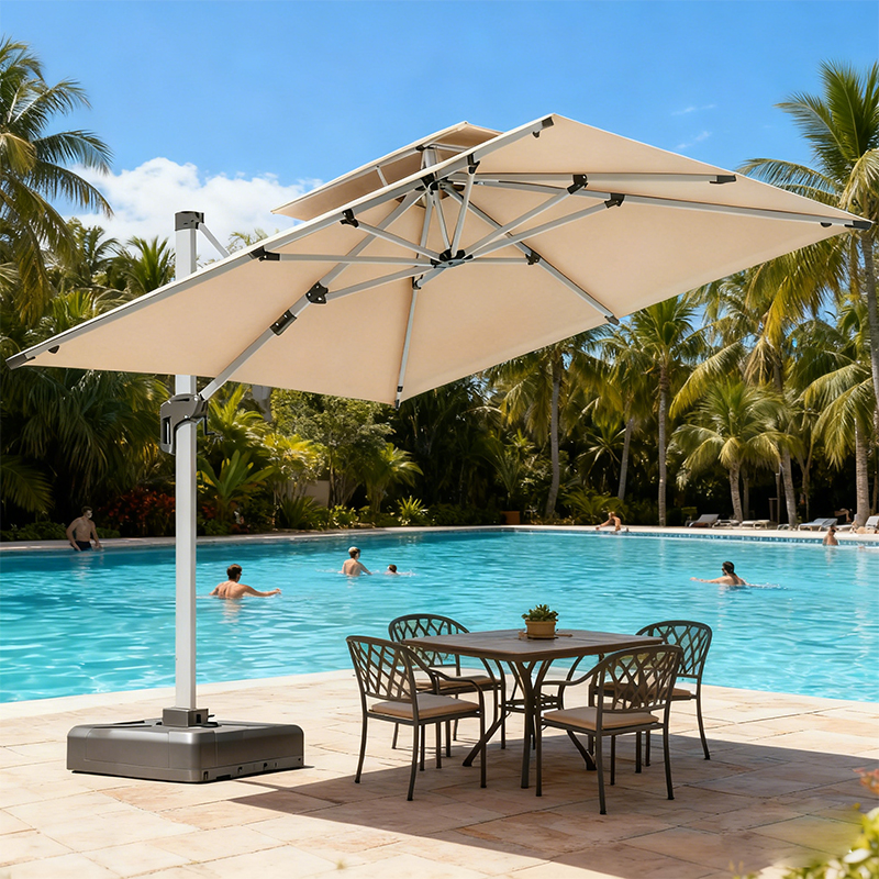 户外遮阳伞庭院伞花园别墅露台一楼花园罗马室外太阳伞