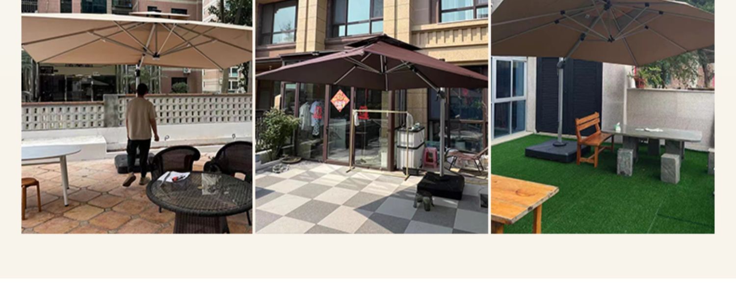 户外遮阳伞庭院伞花园别墅露台一楼花园罗马室外太阳伞(图10)