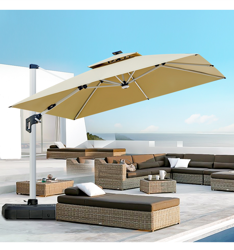 户外遮阳伞庭院伞花园别墅露台一楼花园罗马室外太阳伞(图13)