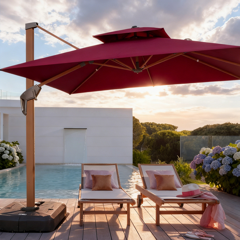 遮阳伞户外庭院伞室外别墅一楼小院罗马伞阳台天台大太阳伞