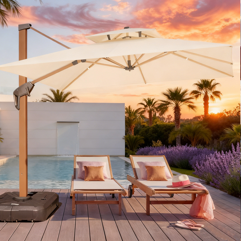 遮阳伞户外庭院伞室外别墅一楼小院罗马伞阳台天台大太阳伞