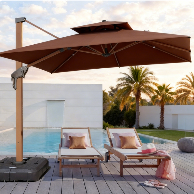 遮阳伞户外庭院伞室外别墅一楼小院罗马伞阳台天台大太阳伞