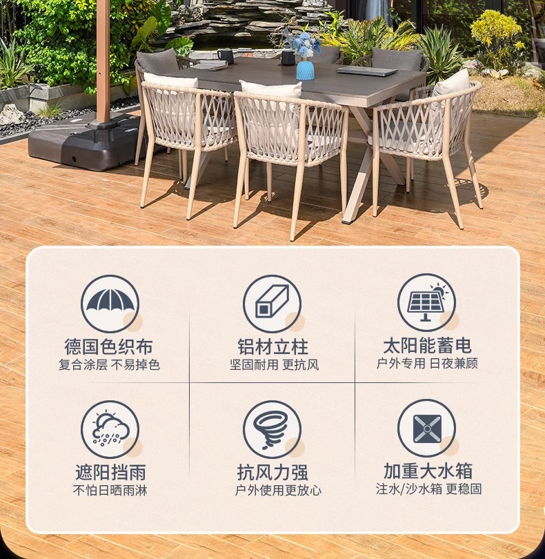 遮阳伞户外庭院伞室外别墅一楼小院罗马伞阳台天台大太阳伞(图2)