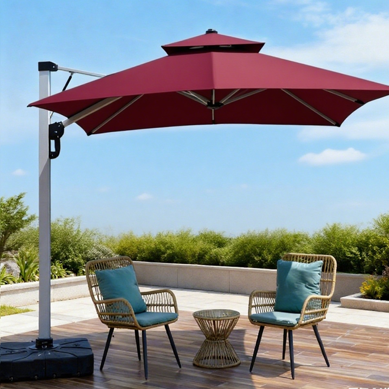 内推液压罗马伞户外遮阳伞庭院伞自动液压伞室外大太阳伞别墅露台