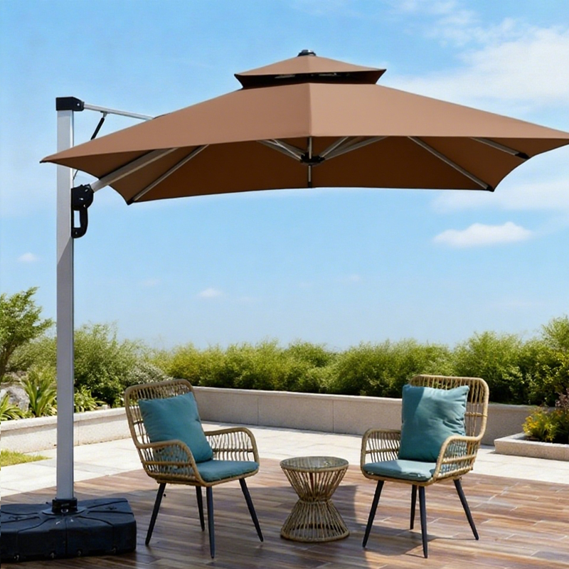 内推液压罗马伞户外遮阳伞庭院伞自动液压伞室外大太阳伞别墅露台