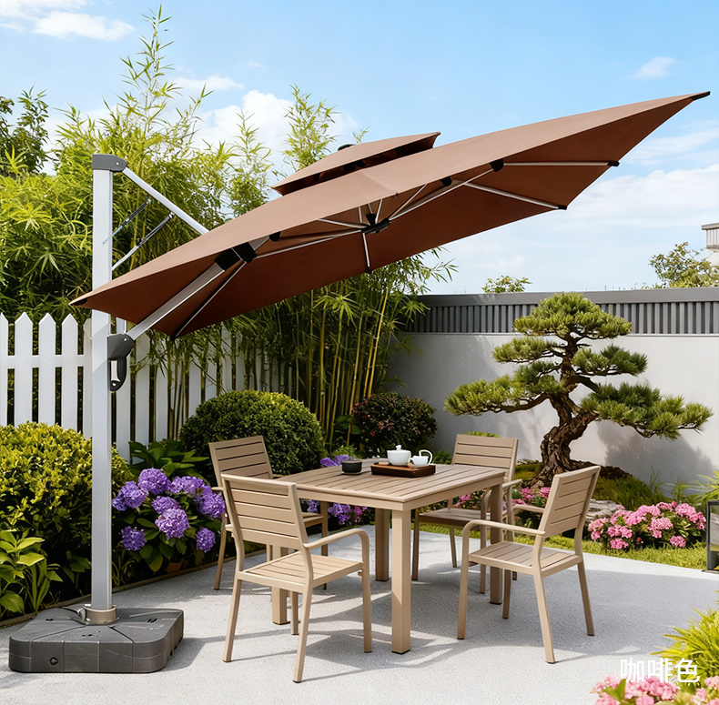 内推液压罗马伞户外遮阳伞庭院伞自动液压伞室外大太阳伞别墅露台(图10)