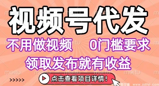 闲鱼引流-视频号代发项目实操界面截图：清晰展示任务列表、佣金标注、一键下载与发布指引