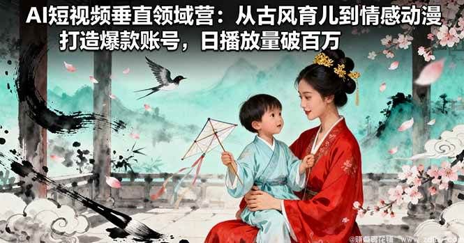 (图1) 闲鱼引流-AI短<a href="https://www.zdlhp.com/shipinkecheng/" title="视频课程" target="_blank">视频课程</a>封面展示垂直领域内容生产