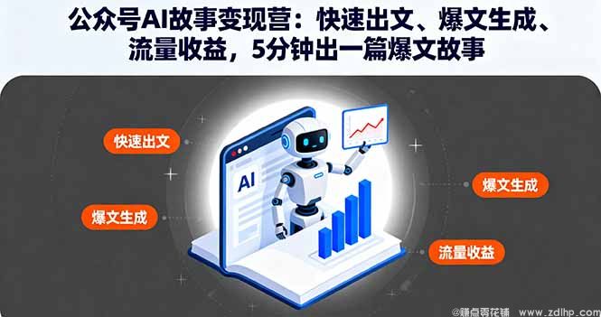 闲鱼引流-AI写作课程封面图，展示智能创作与公众号变现结合