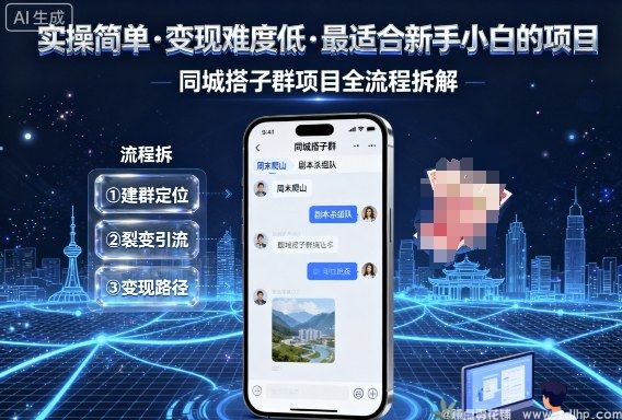 闲鱼引流-同城搭子群项目实操流程图解，新手入门必备指南