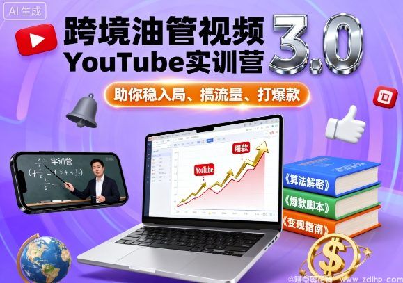 闲鱼引流-跨境油管视频YouTube实训营3.0，助你稳入局、搞流量、打爆款