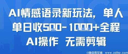 (图1) 闲鱼引流-AI情感语录自动化生产流程示意图:含文案生成、语音朗读、动态图文合成三步全AI驱动