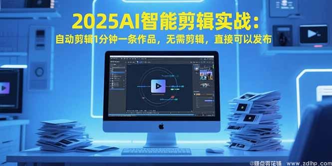 (图1) 闲鱼引流-2025AI智能剪辑课程界面实拍图:可视化操作面板与多平台适配模板