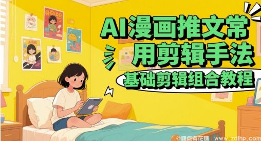 (图1) 闲鱼引流-AI漫画推文基础剪辑组合流程图:分镜生成→动态转场→节奏卡点→音效强化
