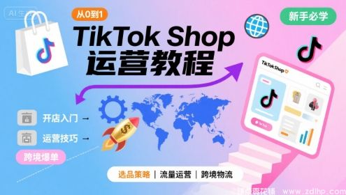 闲鱼引流-<a href="https://www.zdlhp.com/dianshang/" class="seo-link">TikTok</a> Shop零基础实战教程：涵盖账号搭建、多国小店开通、定价出单与安全回款全流程
