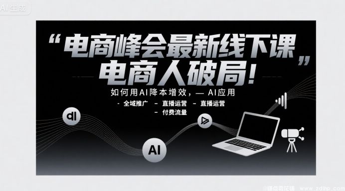 闲鱼引流-2025电商峰会线下实训现场图：AI工具实操+全域流量布局沙盘推演