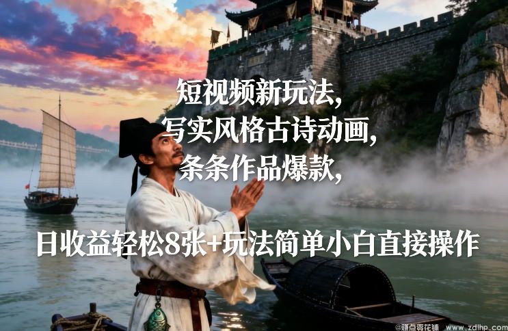 闲鱼引流-AI古风动画短视频项目，小白轻松操作，日收益轻松过千