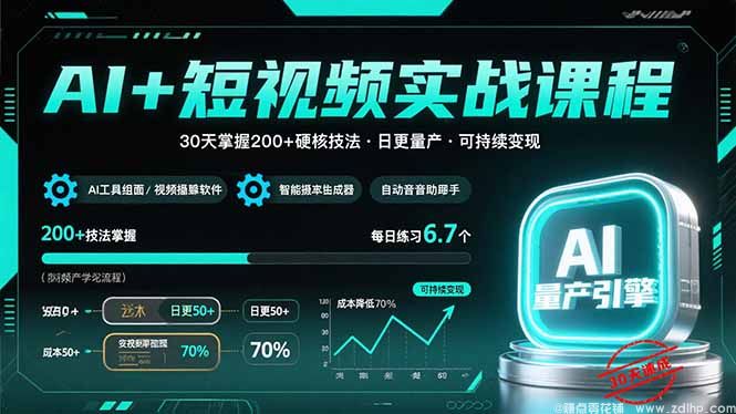 (图1) 闲鱼引流-<a href="https://www.zdlhp.com/aikecheng/" class="seo-link">AI视频</a>创作教学课程封面,涵盖工具使用与爆款内容制作