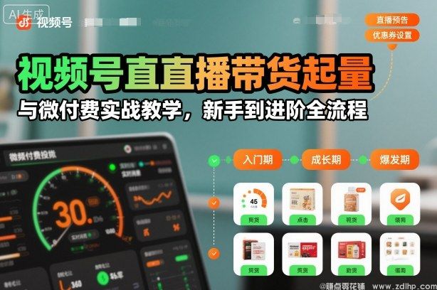 (图1) 闲鱼引流-视频号直播带货起量与微付费实战教学:新手到进阶全流程指南