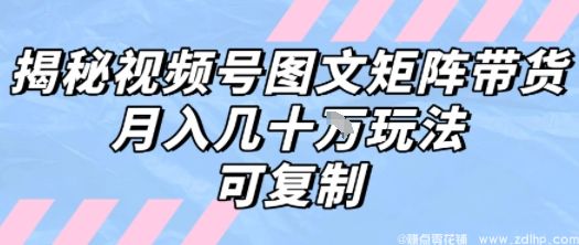 闲鱼引流-视频号图文矩阵带货实战技巧，月入几万轻松实现