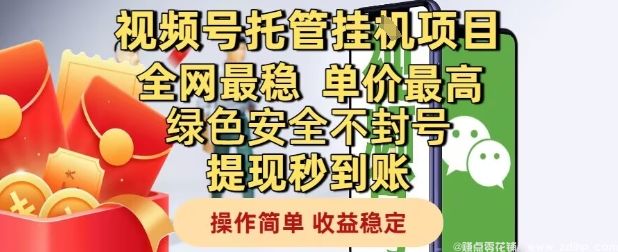 (图1) 闲鱼引流-视频号挂G托管项目操作界面,绿色安全无风险,收益稳定到账快