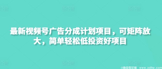 闲鱼引流-视频号广告分成机制详解，低投入高回报的变现方式