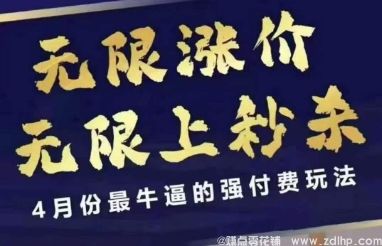 闲鱼引流-4月12号拼多多线上课，无限涨价，无限上秒杀，4月份最牛逼的强付费玩法
