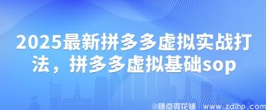 闲鱼引流-2025最新拼多多虚拟实战打法，拼多多虚拟基础sop