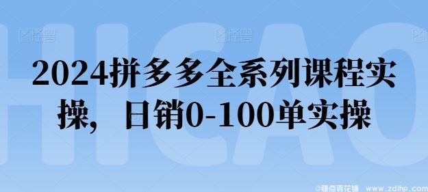 闲鱼引流-2024拼多多全系列课程实操，日销0-100单实操【必看】